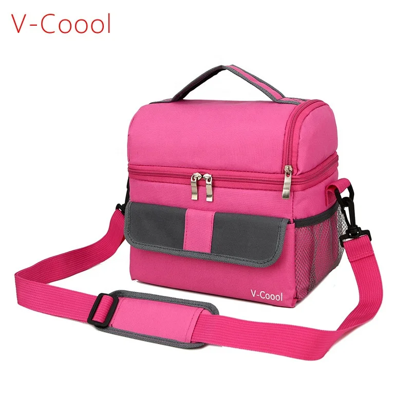 

V-Coool Waterproof lunch picnic babybottle cooling bag breast milk cooler bag, Maroon, blue, pink
