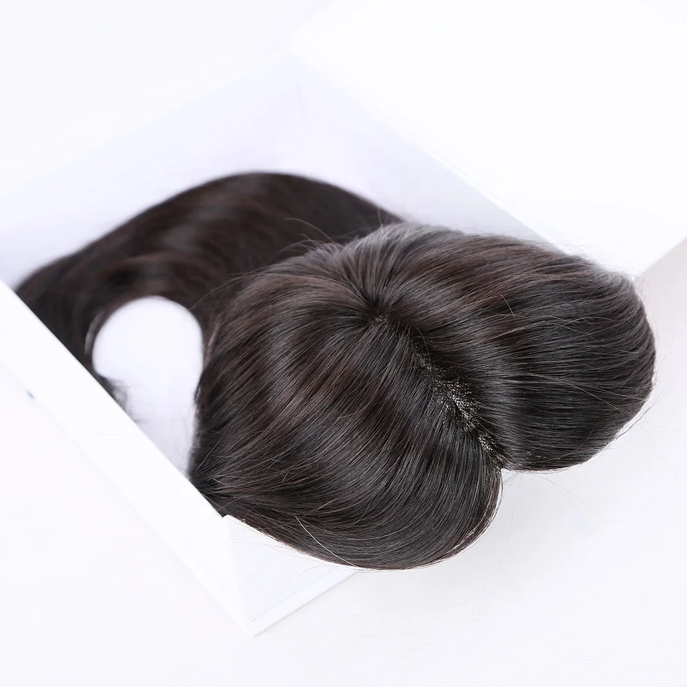 

European Human Hair Toppers for thinning crown Monofilament Hair Topper Full Hand Tied Human Hair Piece