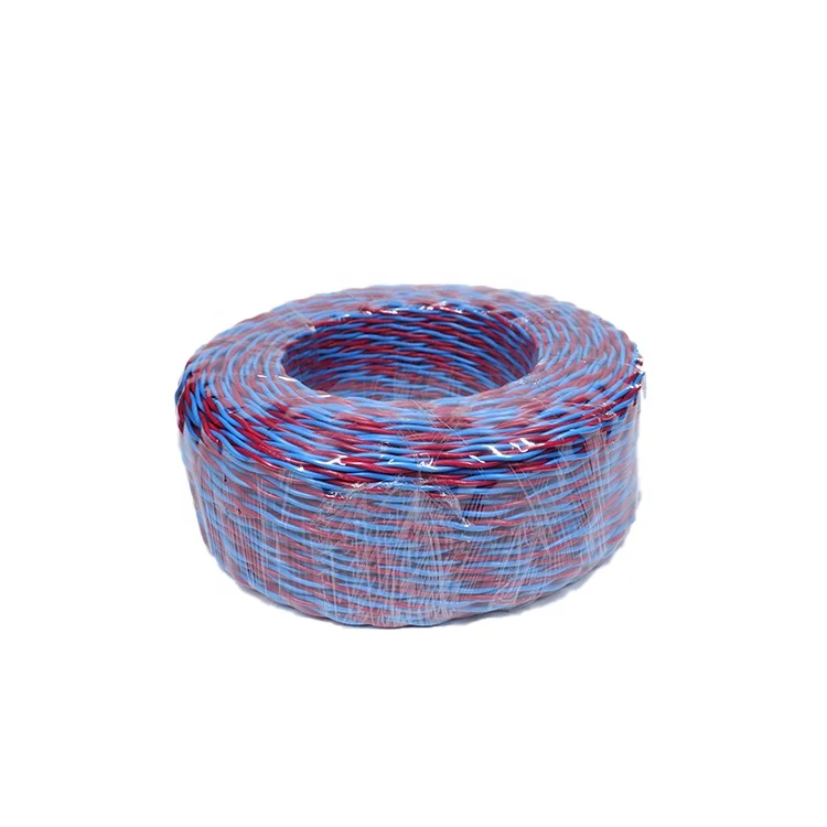 红色和蓝色双平功率扬声器电缆线