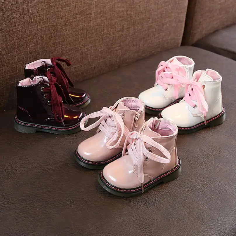 

Winter Children's Waterproof Boots Girl Shoes Child Warm Snow Boots Baby Girl Short Boots, Red/white/pink