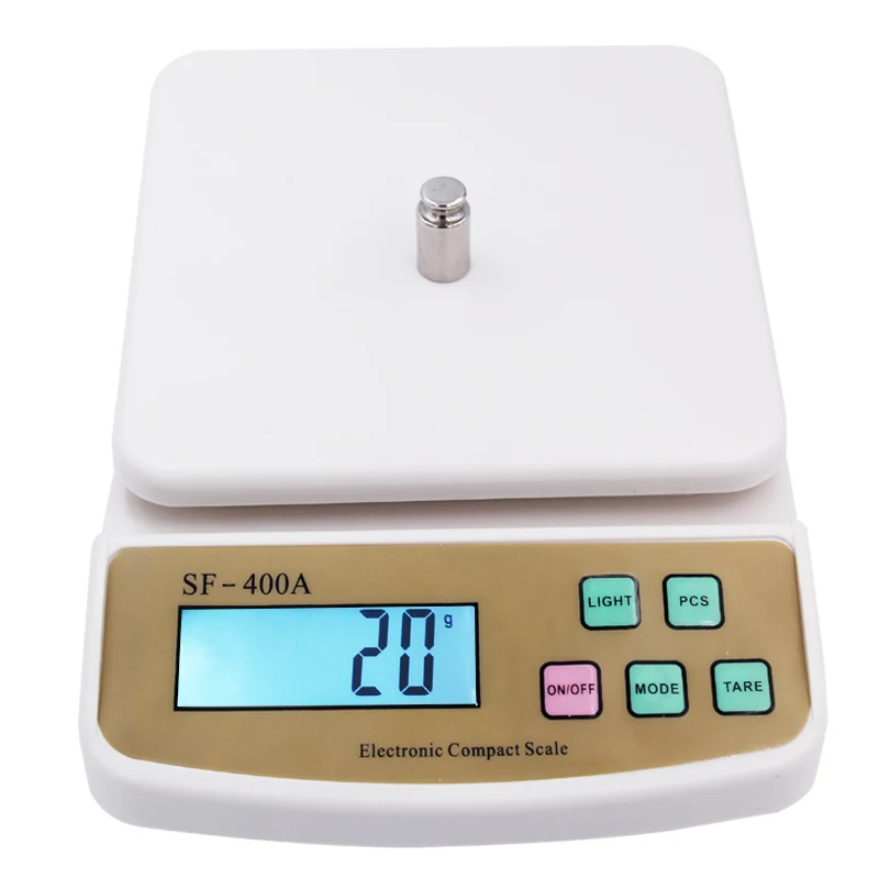 

10Kg/1g Digital Kitchen Scales Counting Weighing Electronic Balance Scale SF-400A, White