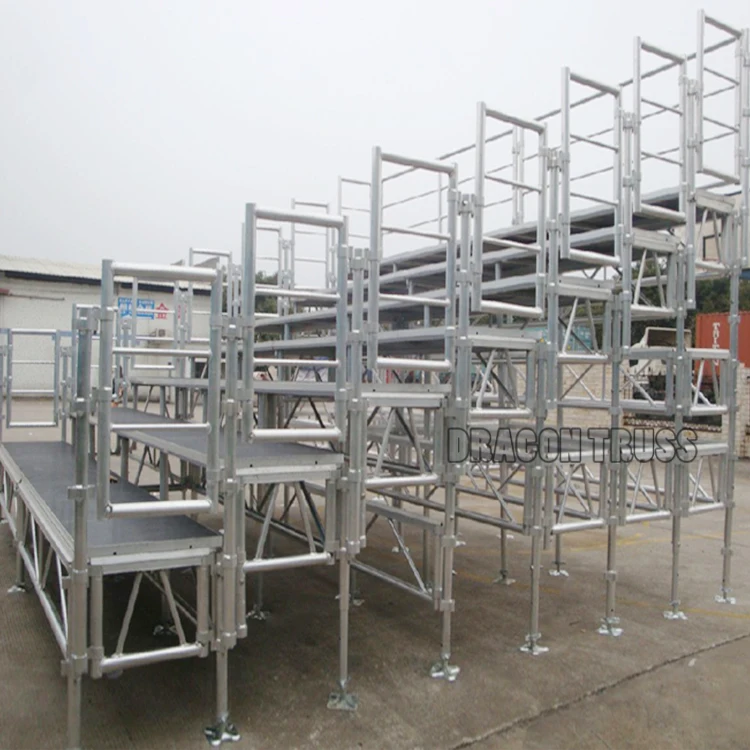Dragonstage Aluminum Hot-Sale Chorus Bleacher Tapered Standing Folding ...