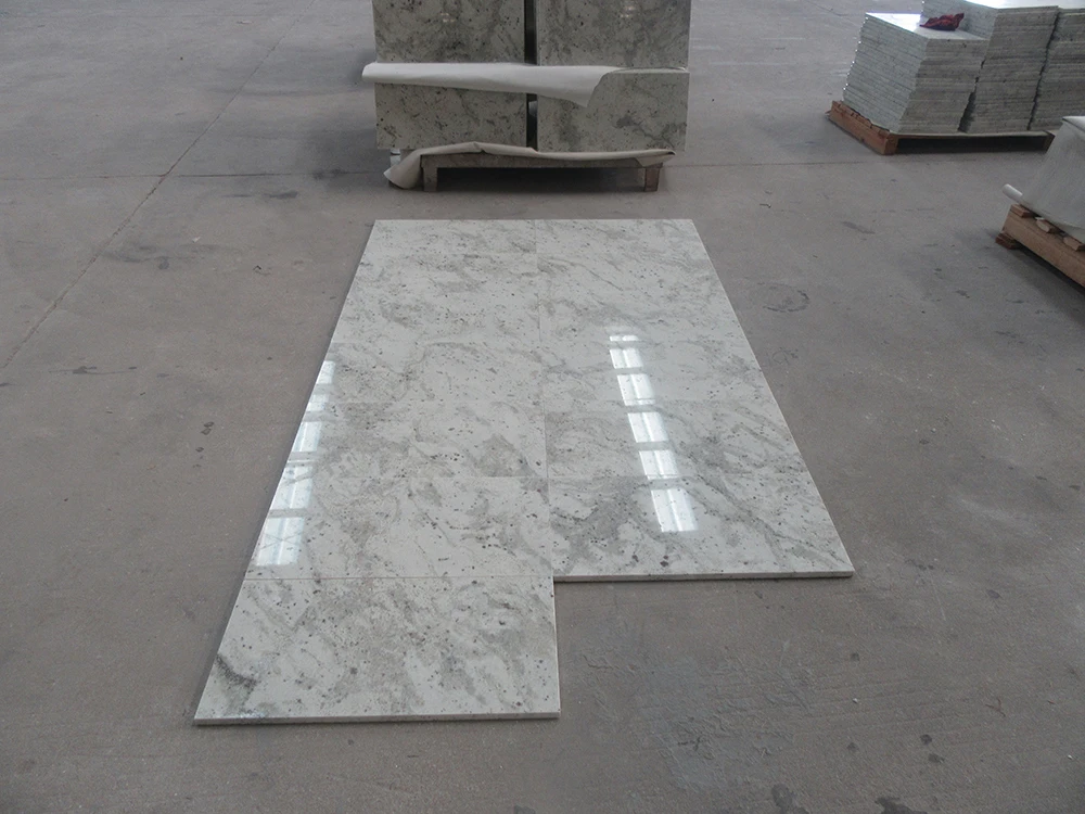 Sri Lanka Polished Andromeda White Granite Tile Slab Price For Kitchen