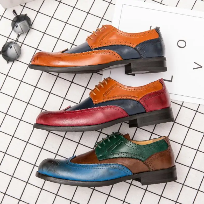 

Custom Wholesale Genuine Leather Men's Formal Casual Man Shoes, 3 colors