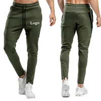 

Wholesale Cheap Eco-Friendly Blank Army Green Skinny Leg Work Out Pants Running Sweatpants