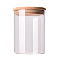 

Wholesale air tight glass pickle jar with bamboo lid