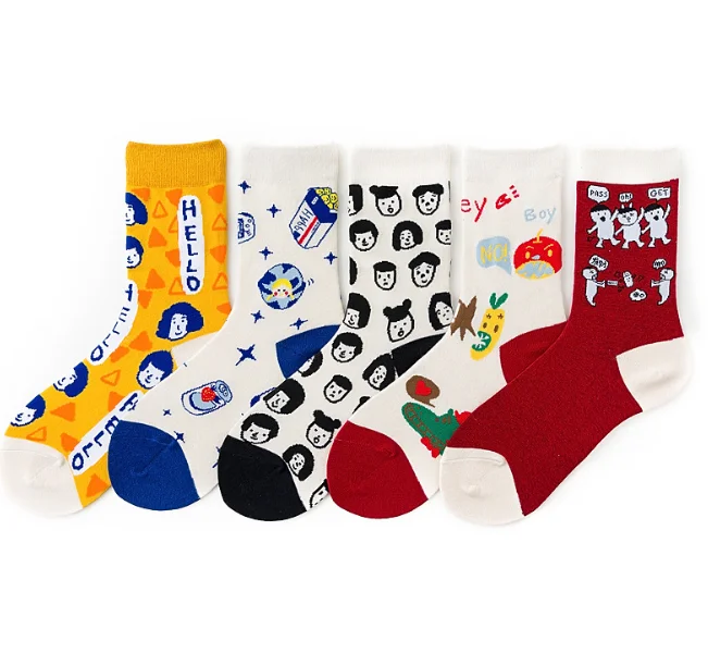 

Girls Japanese Style Cute Novelty Cotton Custom Cartoon China Womens Socks D3-3/4