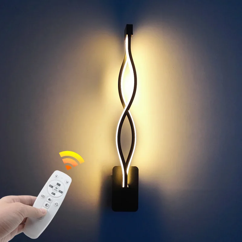 21W 2.4G stepless dimming wall lights with remote control stairs corridor lamp lighting