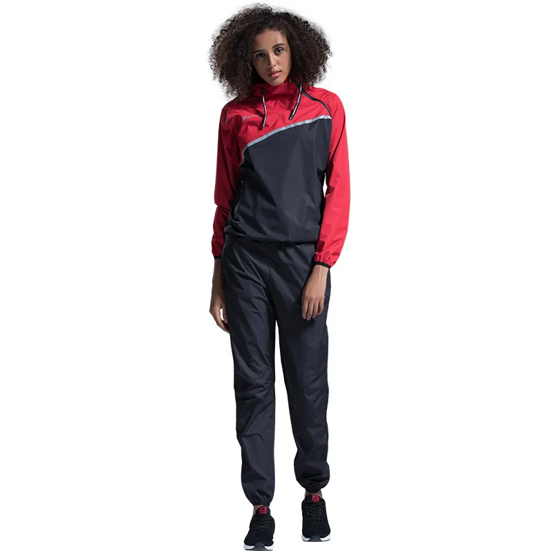 

Fitness suit women running long-sleeved sweat two-piece training suit