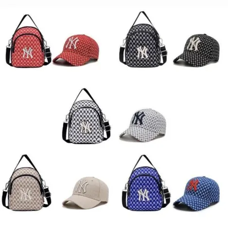 

Women Waist Handbag Hat Pack Two Piece Set Summer Baseball Hat With Chest Bag Fashion Designer Hat NY Bag Set, Custom choose