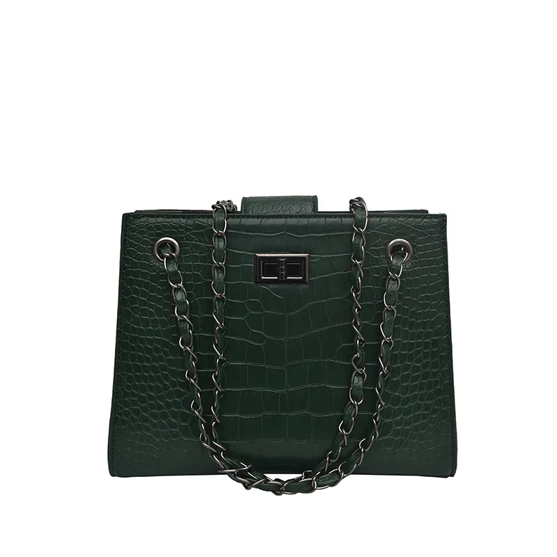 

Leisure Handbag The new winter version tide single shoulder bag crocodile grain square Luxury Handbags For Women Famous Brands