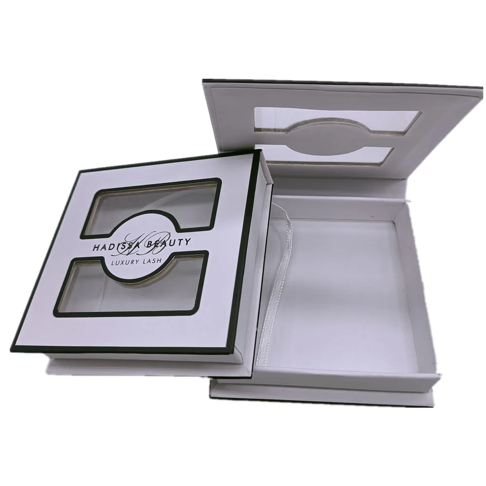 

new white lash box wholesale clear eyelash box for mink lash factory price high quality custom logo service