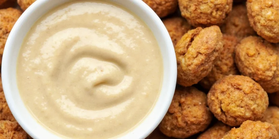 Chef using tahini in the kitchen