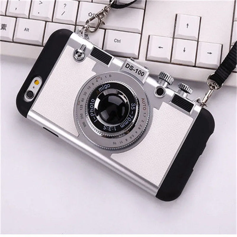 

Emily In Paris Phone Case Tpu 3d Retro Camera Phone Case For iPhone 12 Pro Max 11 X XS XR 7 8 plus SE With Strap Crossbody Rope