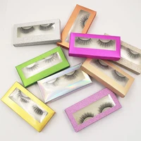 

Natural Long Manufacturer Wholesale Soft 3D Faux Mink Eyelashes With Silver Gold Champagne Packaging