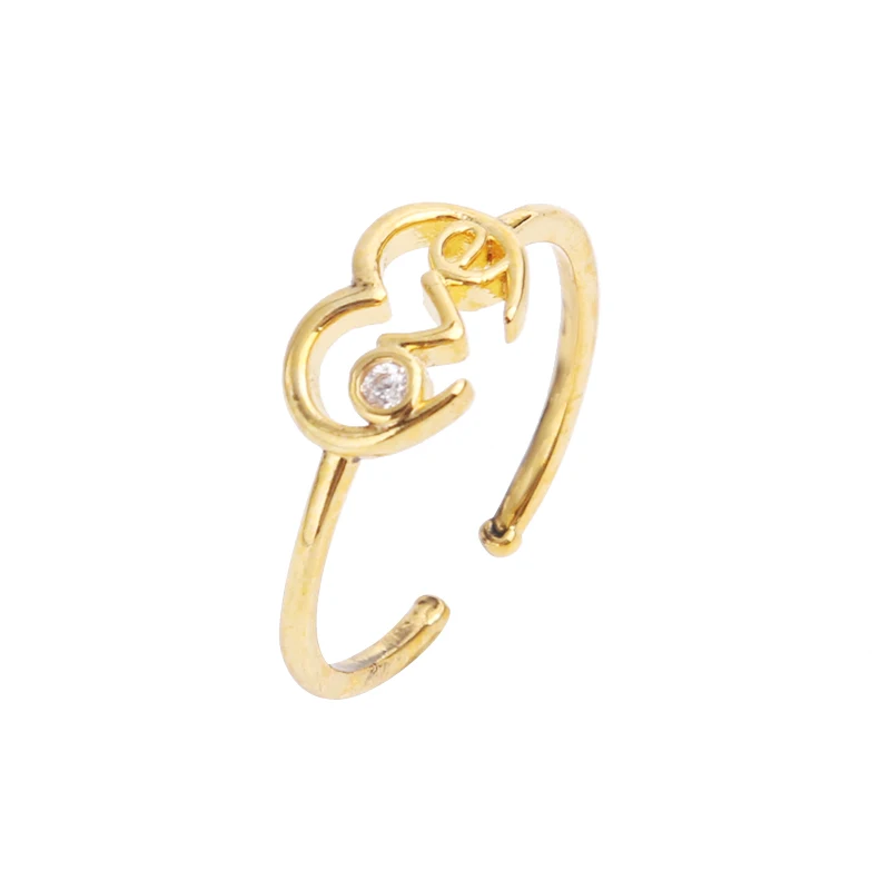 

Heart-Shaped Retro Style Simple Fashion Open Ring
