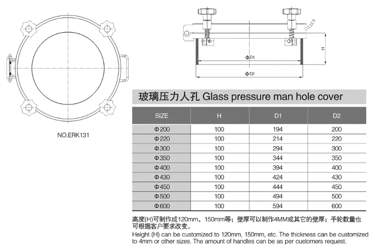 pressure round manhole cover