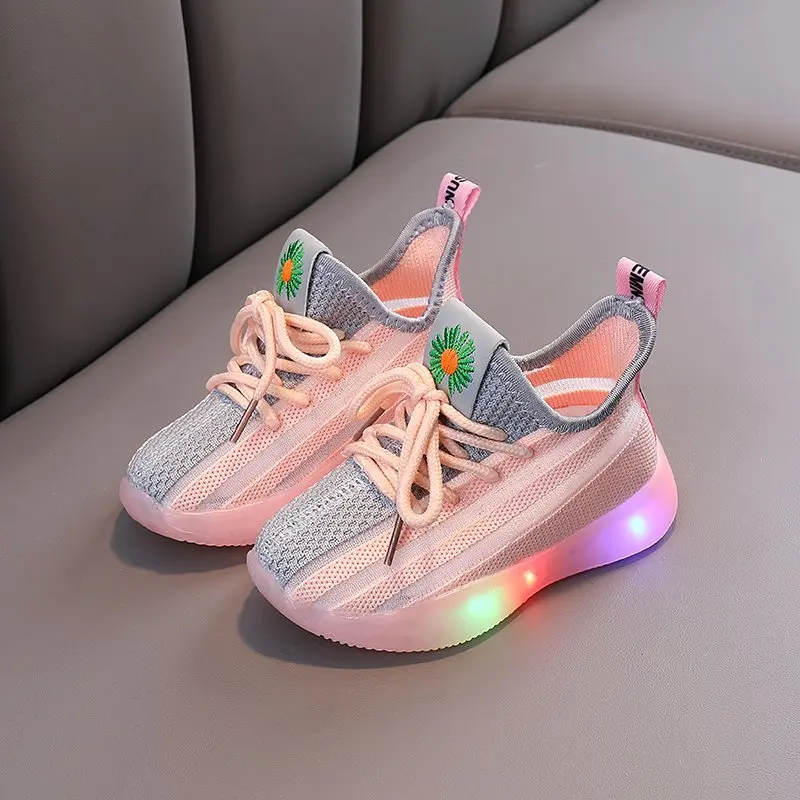 

2020 Fashion hot sales Spring/Autumn sneakers baby Lovely infant shoes boys girls tennis cool cute LED lighted casual shoes baby