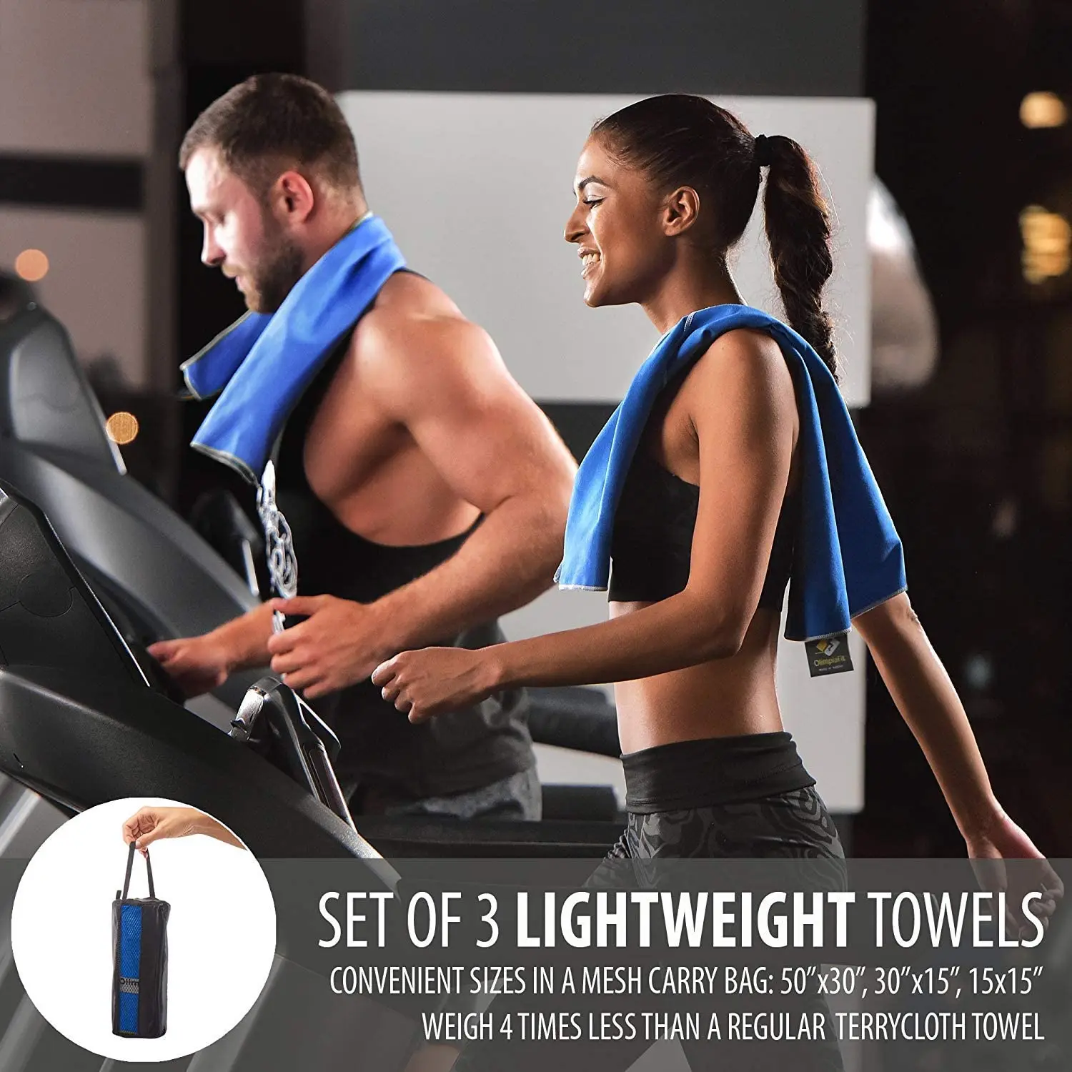 Microfiber suede yoga towel