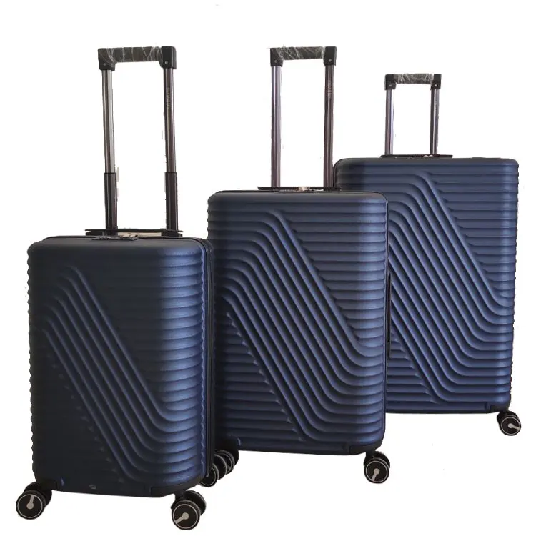 

New design trolley luggage abs suitcase travel bags 3 pieces set luggage, Blue,pink,rose red,green,orange,champagne,silver gray