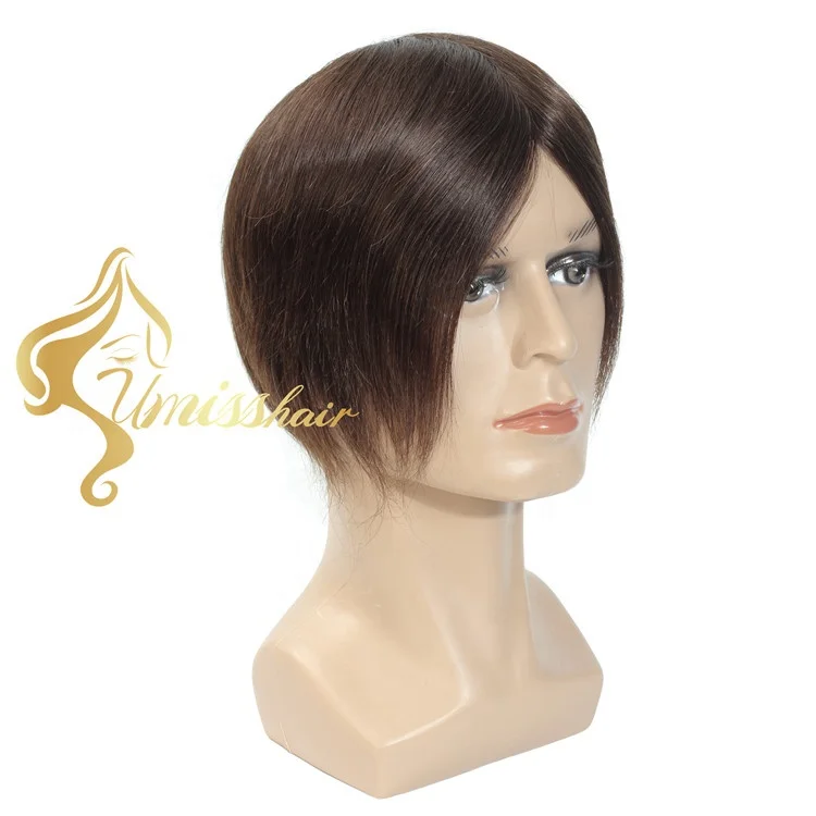 Popular Brazilian Hair Toupee Human Hair Men Ultra-Thin Skin Swiss Lace 0.02-0.03mm V-looped Brazilian Hair