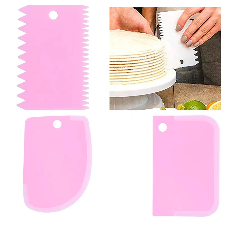 

Cake accessories Three-piece set of new color scraper