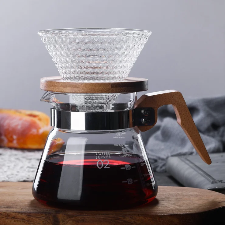 Glass Coffee Maker Filter V60 Cone Clever Glass Coffee Dripper With