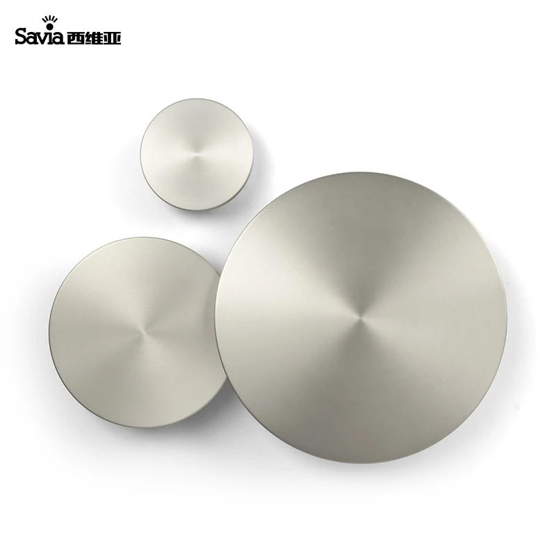 Savia LED 9W Dia 200mm Warm White Creative Background Decorative Aluminum Round Brushed Chrome Steel Wall Lights