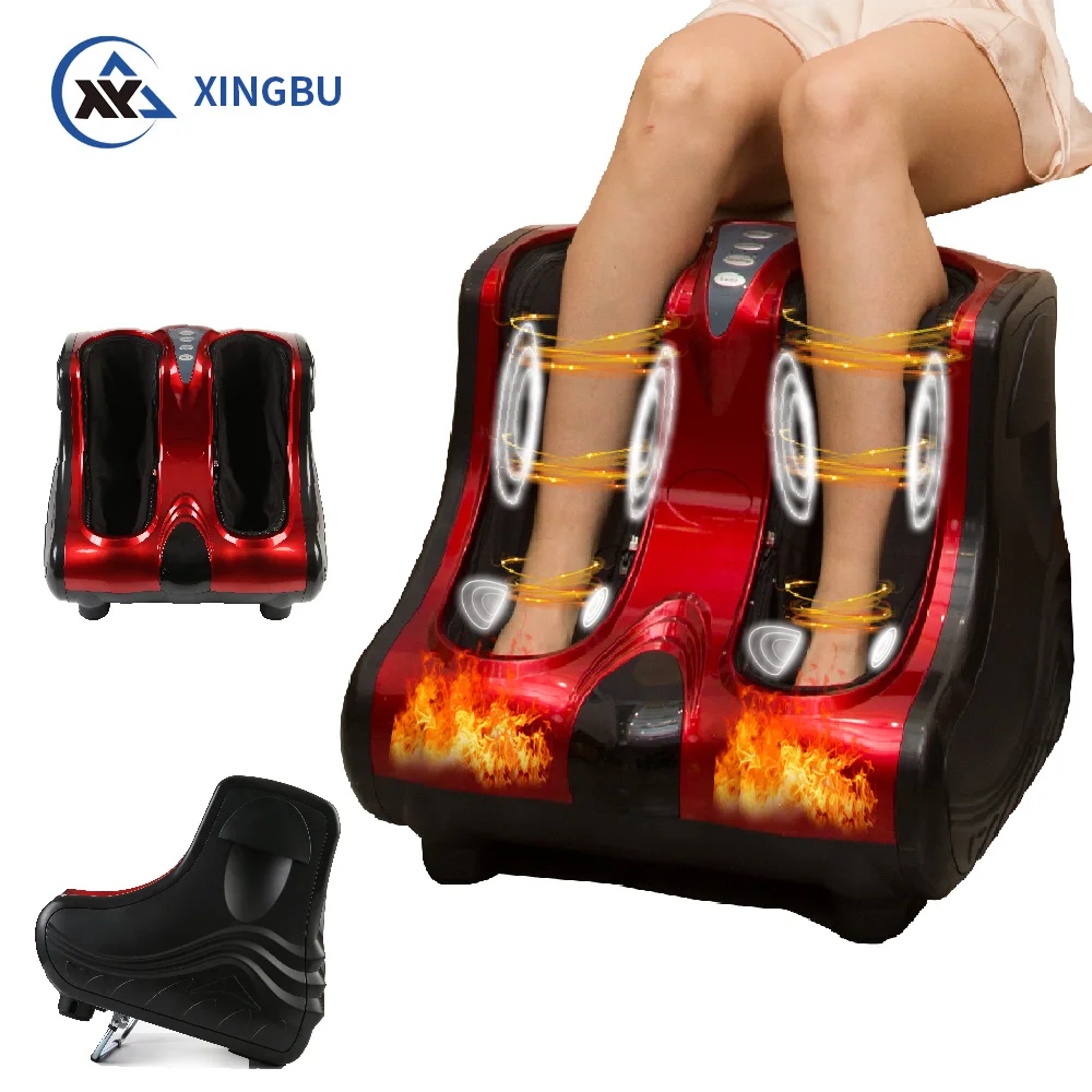 

Best Electric Deluxe Shiatsu Machine With Heel Roller Healthy heated Calf and foot leg massager