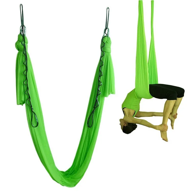 

Aerial Hammock Flying swing Elastic 5 meters full set of accessories Latest Multifunction Anti-gravity Yoga belts for yoga