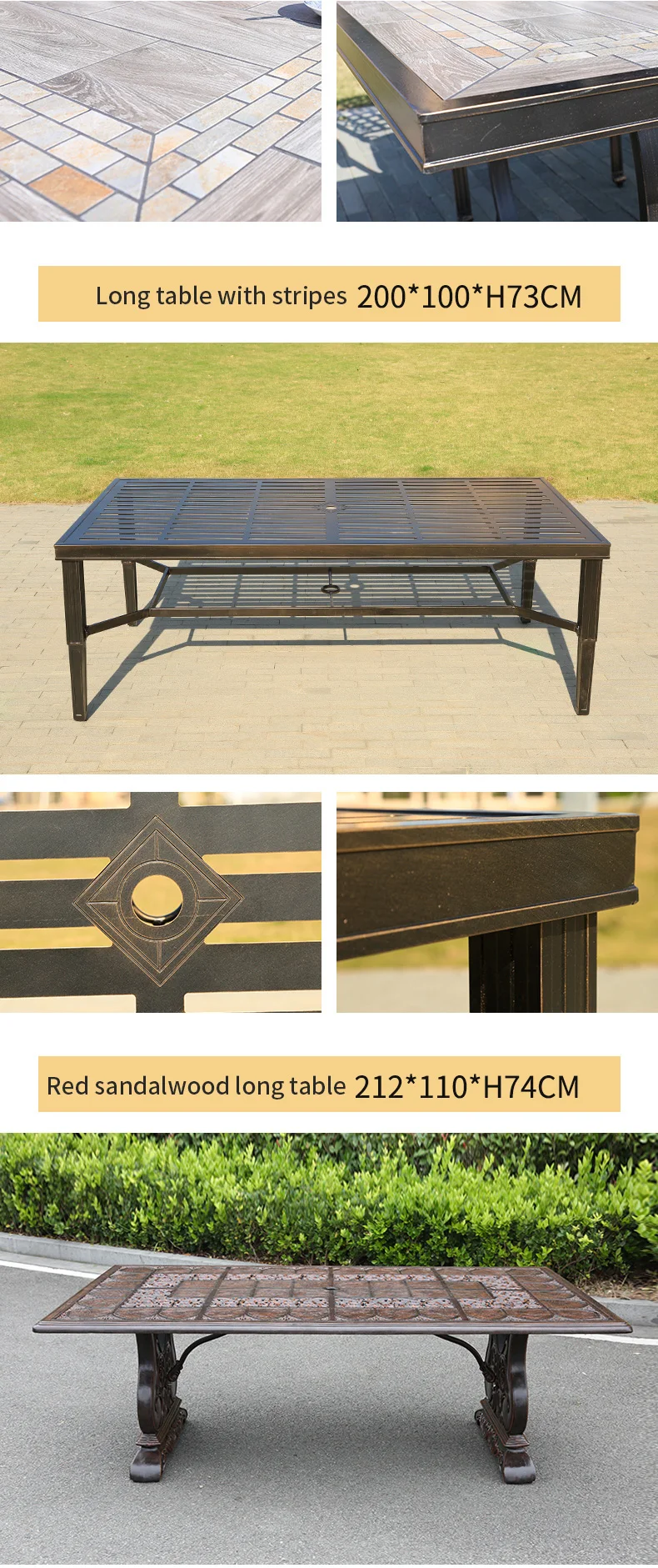 Jardín Al Aire Libre De Metal Muebles Silla De Comedor De Mesa De 6
