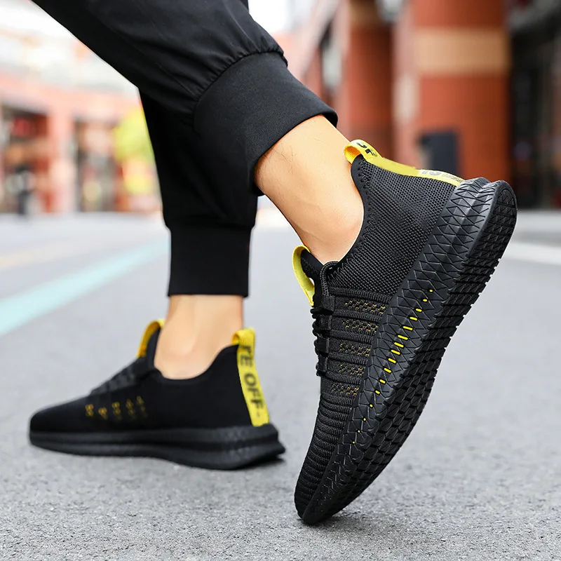 

Men Sneakers Athletic Mesh Upper Light Weight Running Casual custom Shoes