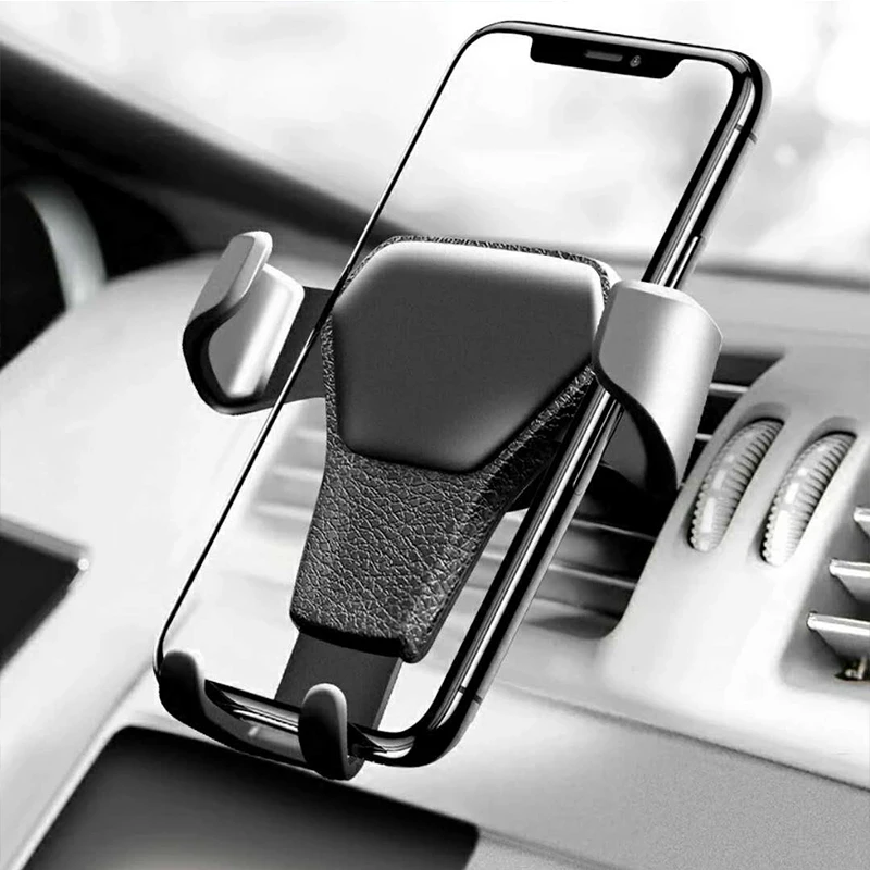 

Universal Gravity Bracket Car Phone Holder Air Vent Mount Stand Clip For Smartphone Car Holder, Black/white