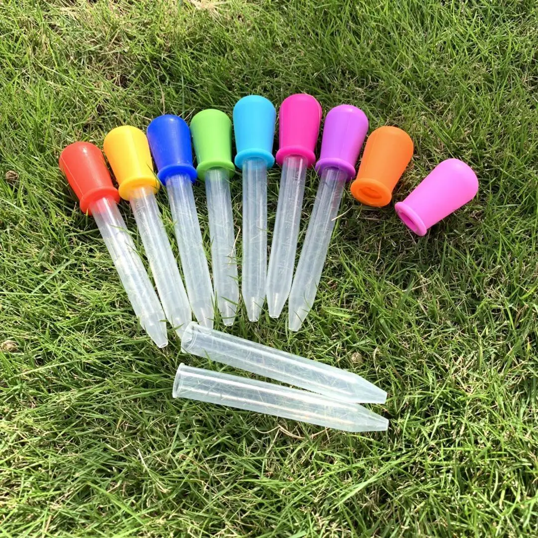 5ml Liquid Food Grade Rainbow Color Silicone Dropper Silicone And