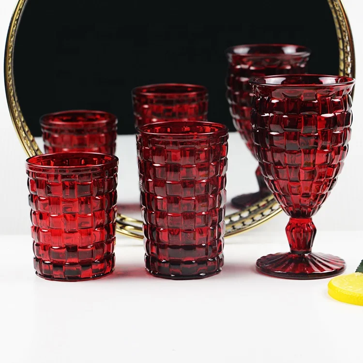 

discount stock new arrival red color wine glass for christmas goblet wine glass wine goblet manufacturers