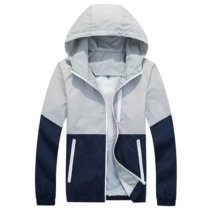 

2022 men's jacket spring and autumn thin hooded couple fashion windbreaker AliExpress Amazon hot style men's jacket, Picture