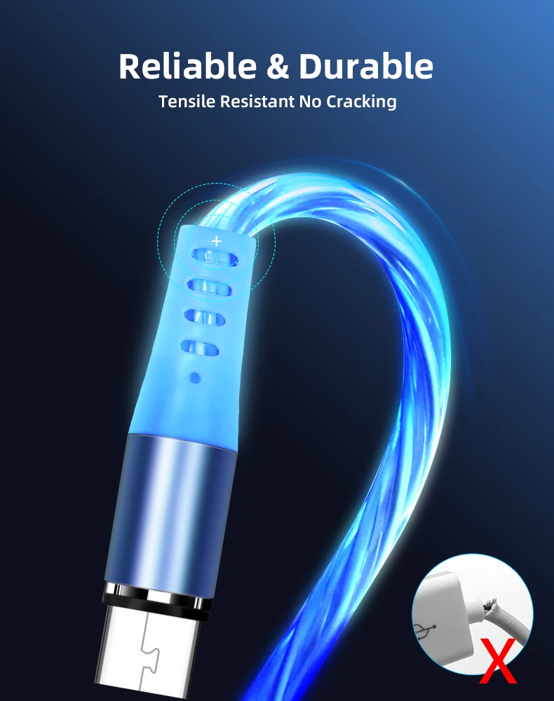 Magnetic streamer absorption USB Snap Quick Connect 3 in 1 Magnetic Charging USB Cable - ANKUX.COM