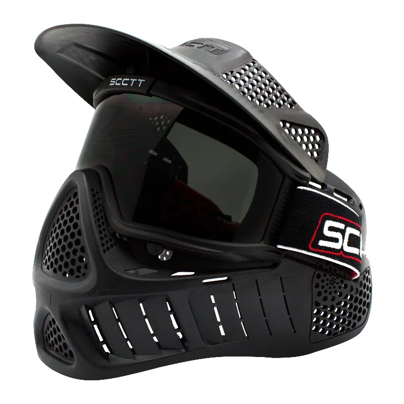 Paintball Mask W/ Visor And Fog Resistant Lens Black Or Olive Goggle