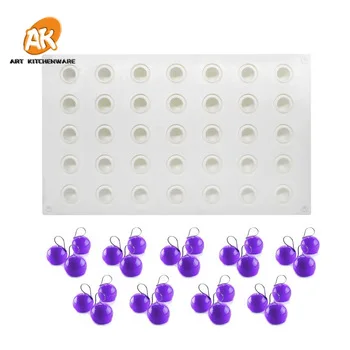 

AK 35cavities Ball Silicone Mousse Cake Moulds for Bakery Kitchenware Pastry Baking Tools DIY Chocolate Soap Molds MC-151