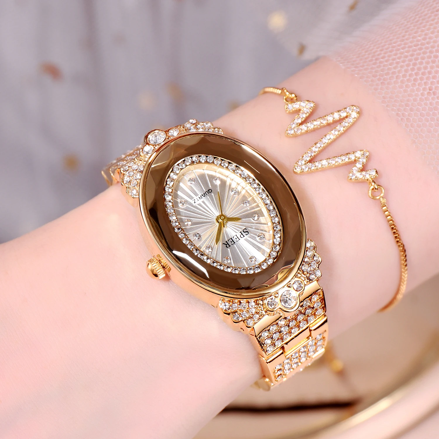 

Pretty design Glamorous Ladies Watches Watch Dial Diamonds bs sister ladies watch