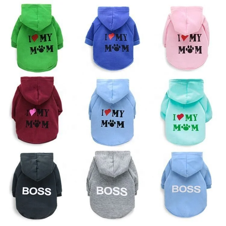 

Jhcentury Letter Pattern Hooded Hoodies For Pet Dog Autumn Winter Pet Dog Clothes, Picture