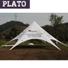 white commercial advertising star tent 14m with custom logo, sun shade star tent, star display tent for sale