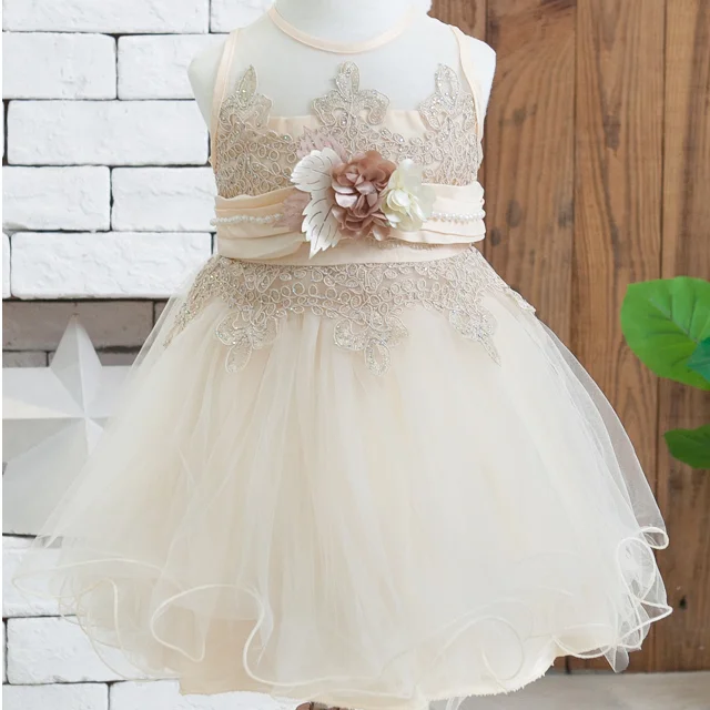 2020 new model princess sweetly 1-6 years cute baby girl party sleeveless dresses summer with flower belt