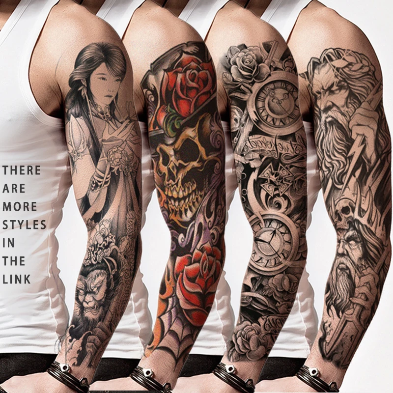 

High Quality And Harmless Oriental Devil Temporary Big Arms Tattoo Sticker Waterproof And Lasting Fashion, Cmyk