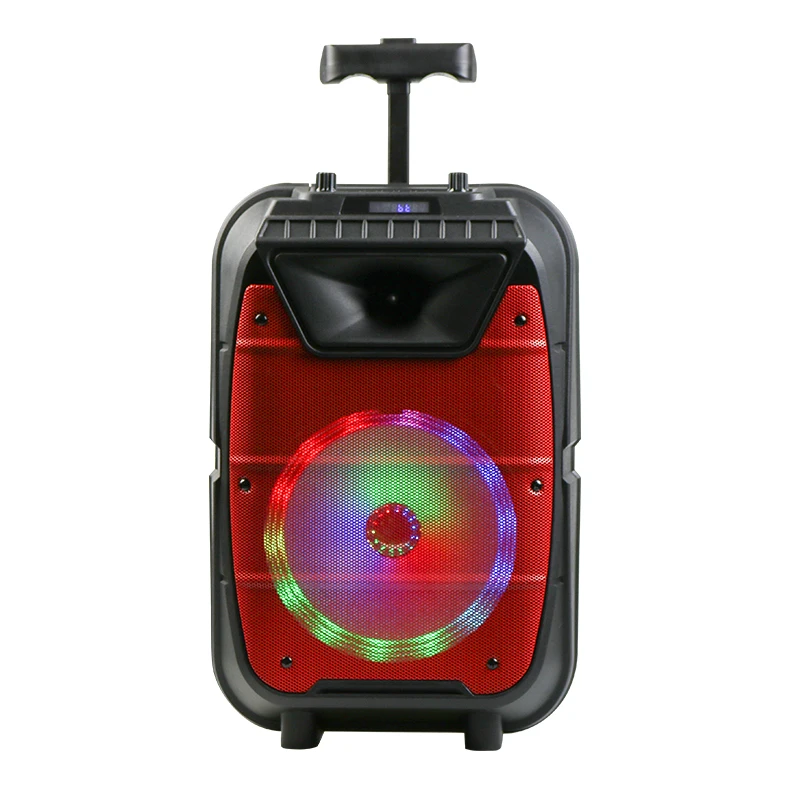 

Wholesale High Quality Portable Factory 8inch LED Clear Sound Wireless Outdoor Home Party Speakers with Colorful light, Black