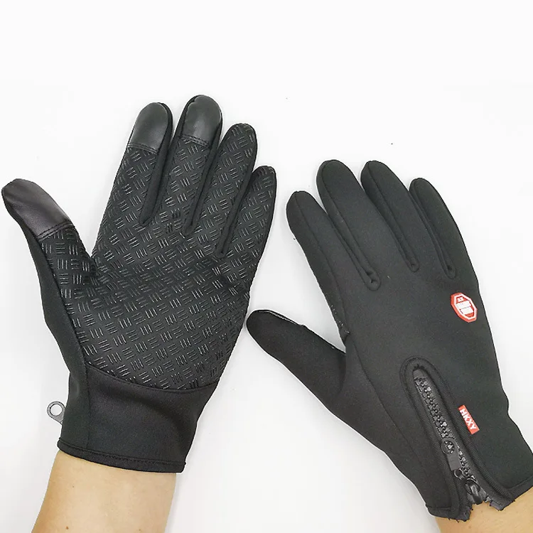 

Winter waterproof cycling touch screen racing outdoor ski sport gloves, As shown