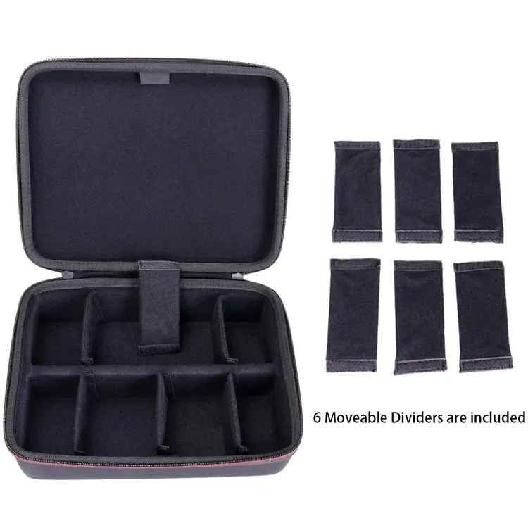 

Custom Hard EVA Multifunctional storage boxes for moveable dividers are included, Black/customizable