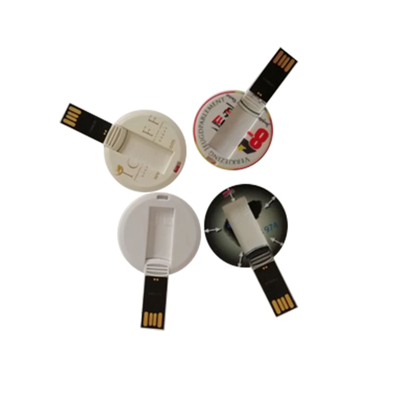 Custom and Cheap Price Round Card USB2.0 4GB/8GB/16GB/32GB/64GB USB Flash Drive - ANKUX.COM