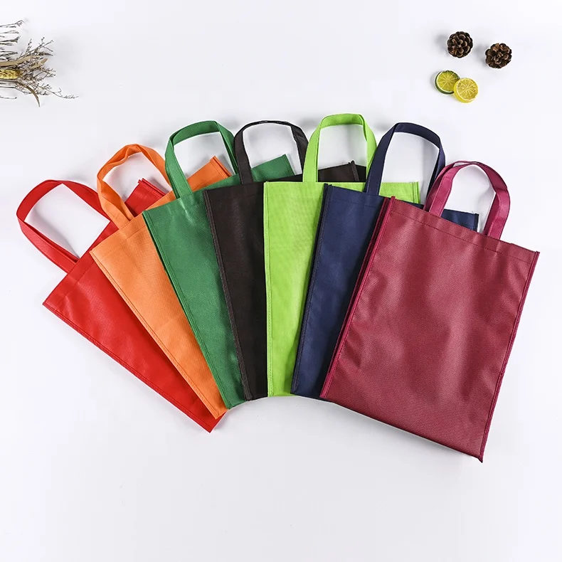 

Factory Stock Ready Promotional Non Woven Tote Grocery Bag, Customized color