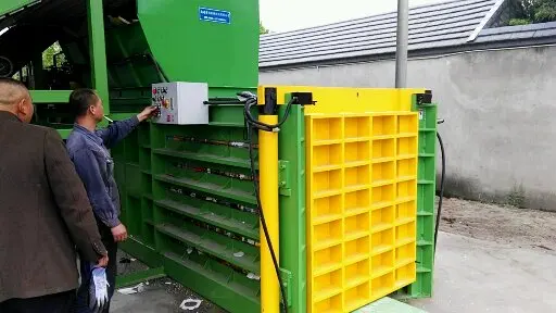 半自动卧式海绵废 pet 塑钢打包机打包机与封闭端